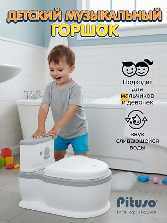 Детский горшок Pituso Мини Унитаз музыкальный FG3331-Grey купить — фото 13