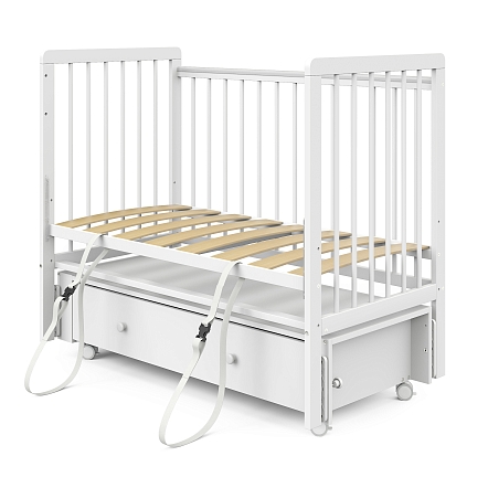 Кровать детская Pituso TINY ящик-маятник/колесо купить — фото 3