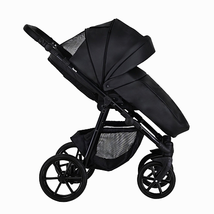 Коляска Pituso 2 в1 Tossa короб+прогулка Кожа/Black TS/25/1