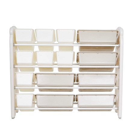 Стеллаж для игрушек с ящиками Pituso Балу,4 яруса 105*33*85 White/Белый NSNJ-0001-1-5-White купить — фото 4