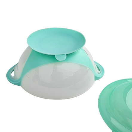 Тарелка Pituso детская на присоске с крышкой 400 мл Mint (Мятный) KD88661 купить — фото 5