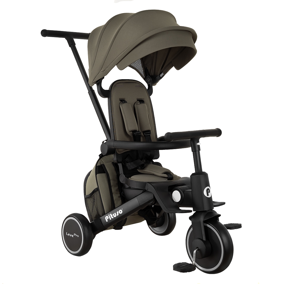 Велосипед трехколесный Pituso Leve Pro складной c сумкой T8 PLUS купить — фото 1