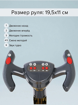 PITUSO Электромобиль (86*54*48.5 см), складной, колеса ЭВА, с ПУ, Желтый/Yellow 3010230AR-Yellow купить — фото 24