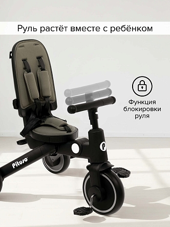 Велосипед трехколесный Pituso Leve Pro складной c сумкой T8 PLUS купить — фото 23