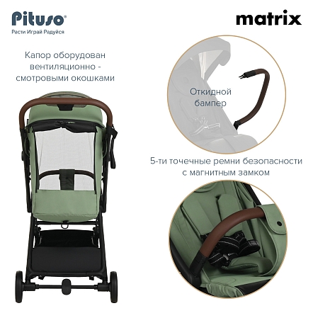 Прогулочная коляска Pituso Matrix чехол на ножки PU купить — фото 20