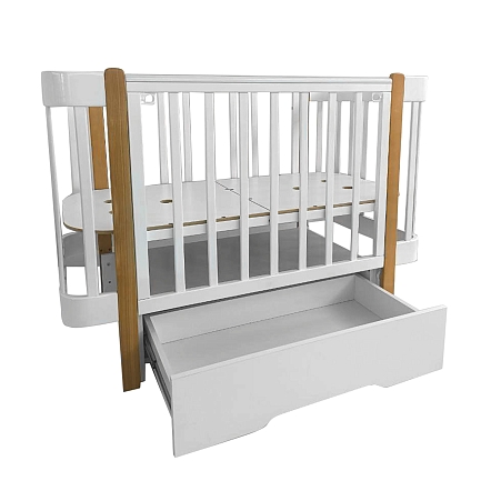 Кровать Pituso Olivia + маятник/ящик/автостенка/колесо 120*60 см Pit-103 купить — фото 8