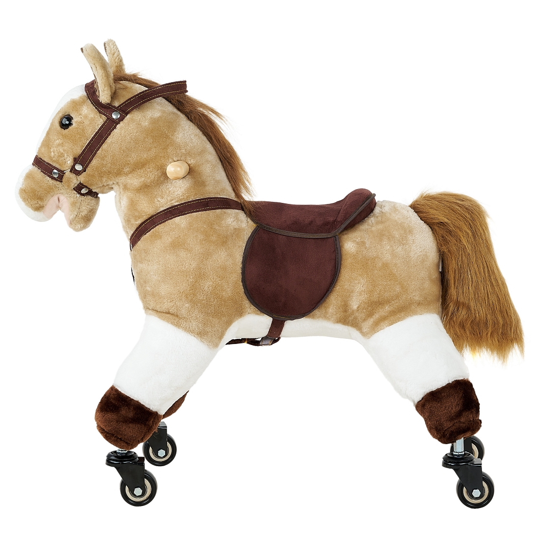 Каталка Pituso Лошадка c резин.колесами мягконаб.,муз. 57*23*60 см GS1016 купить — фото 3