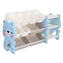 Стеллаж Pituso для игрушек с ящиками Медвежонок 3 полки Blue/Голубой