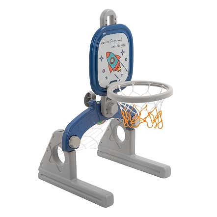 Стойка баскетбольная Pituso Ракета (с кольцебросом,футб.воротами) L-HJLQJ02-blue купить — фото 5