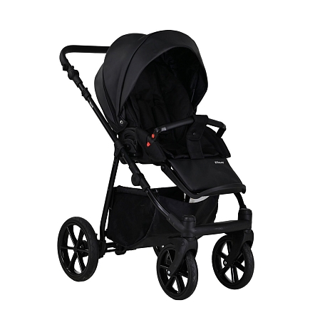 Коляска Pituso 2 в1 Tossa короб+прогулка Кожа/Black TS/25/1