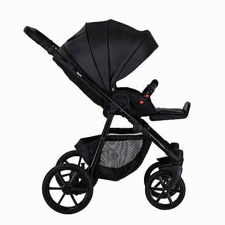 Коляска Pituso 2 в1 Tossa короб+прогулка Кожа/Black TS/25/1