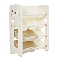 Стеллаж для игрушек с ящиками Pituso Балу,4 яруса 67*33*85 White/Белый NSNJ-0001-1-3-White купить — фото 1