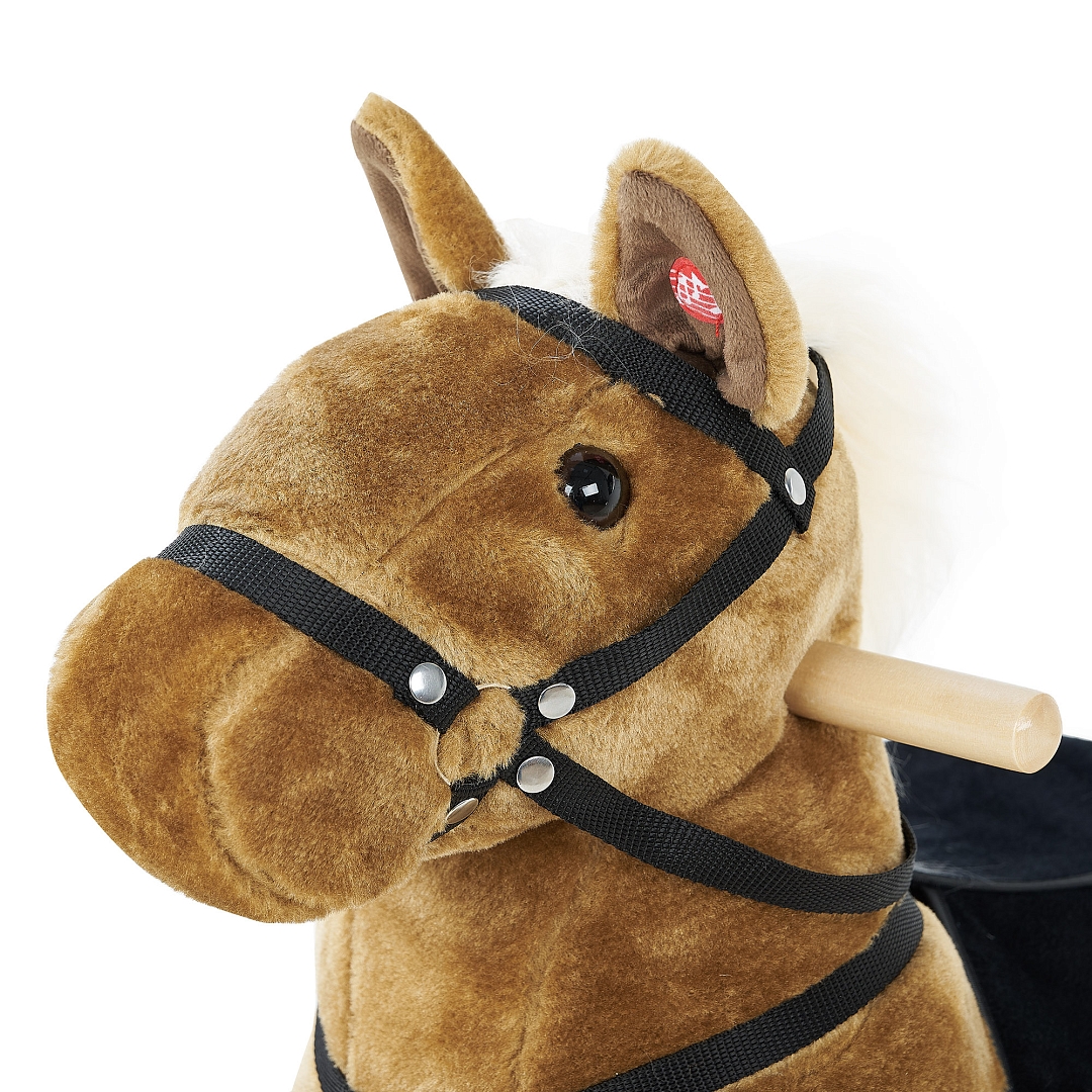 Каталка Pituso Лошадка c резин.колесами мягконаб.,муз. 57*23*60 см GS1016 купить — фото 4