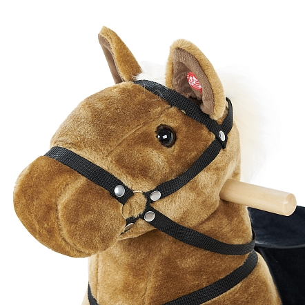 Каталка Pituso Лошадка c резин.колесами мягконаб.,муз. 57*23*60 см GS1016 купить — фото 4