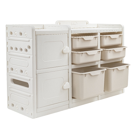 Стеллаж Pituso для игрушек с ящиками Simple Beige/Бежевый YYS806-4-beige купить — фото 6