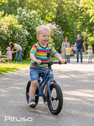 Беговел Pituso Spark,Magnesium,колеса 14",подножка MHJ1716 купить — фото 17