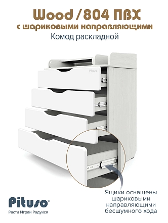 Комод раскладной Pituso Wood 80/4 ПВХ  с шарик. направ., 4 ящика купить — фото 11
