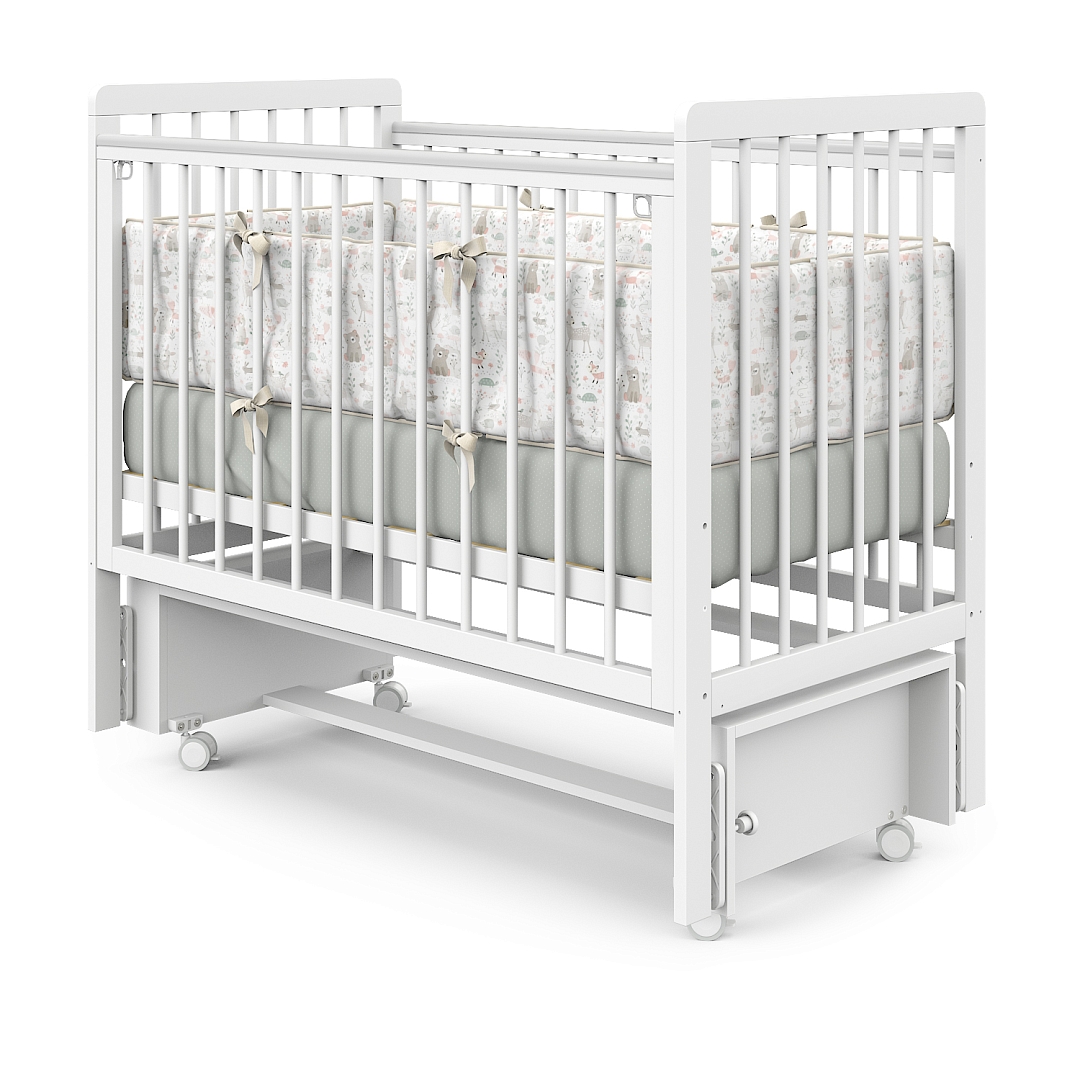 Кровать детская Pituso TINY (оптима) маятник/колесо купить — фото 1