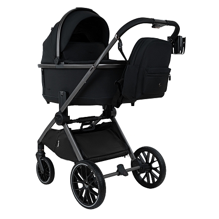 Коляска 2 в1  Pituso Mayla Plus короб+прогулка Black/Graphite MPLS/555-BLACK