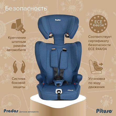 Автокресло группы 1/2/3 (9-36кг) Pituso Prados R501 купить — фото 16