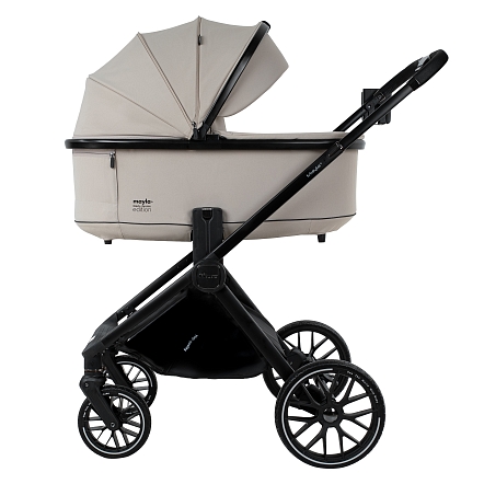Коляска 2 в1 Pituso Mayla Plus короб+прогулка Beige/Black MPLS/555-Beige