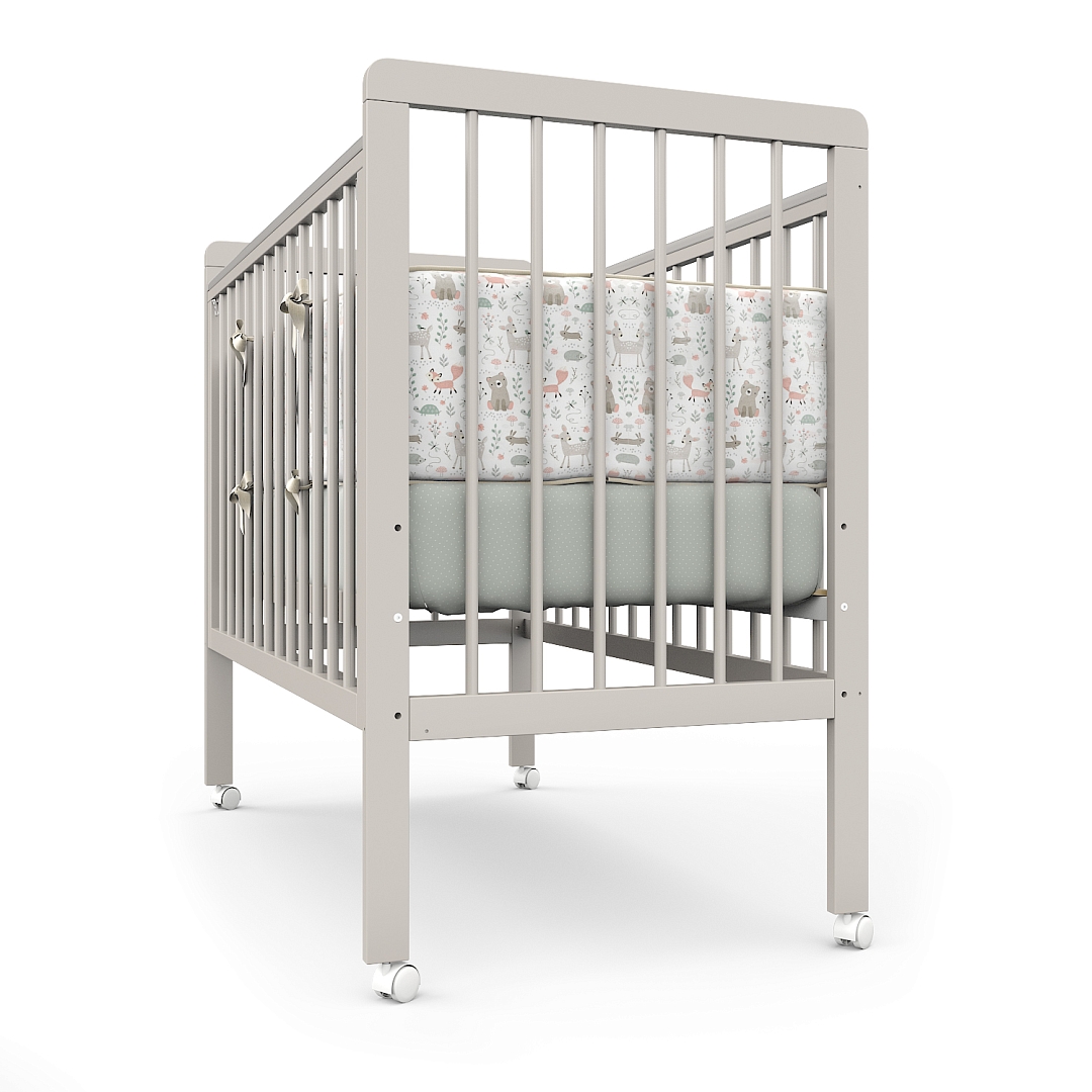 Кровать детская Pituso TINY (лайт) автостенка/колесо купить — фото 9