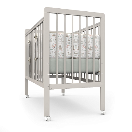 Кровать детская Pituso TINY (лайт) автостенка/колесо купить — фото 9