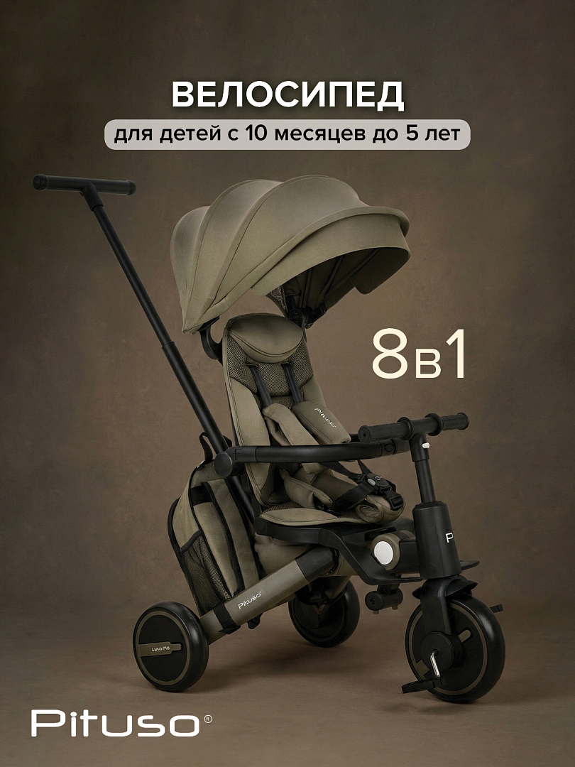 Велосипед Pituso трехколесный Leve Pro складной/сумка T8 PLUS купить — фото 22