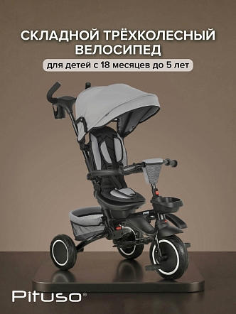 Велосипед Pituso трехколесный Elite Plus 10"/8" JY-T05Plus-25 купить — фото 16