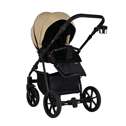 Коляска Pituso 2 в1 Tossa короб+прогулка Кожа/Camel TS/25/6