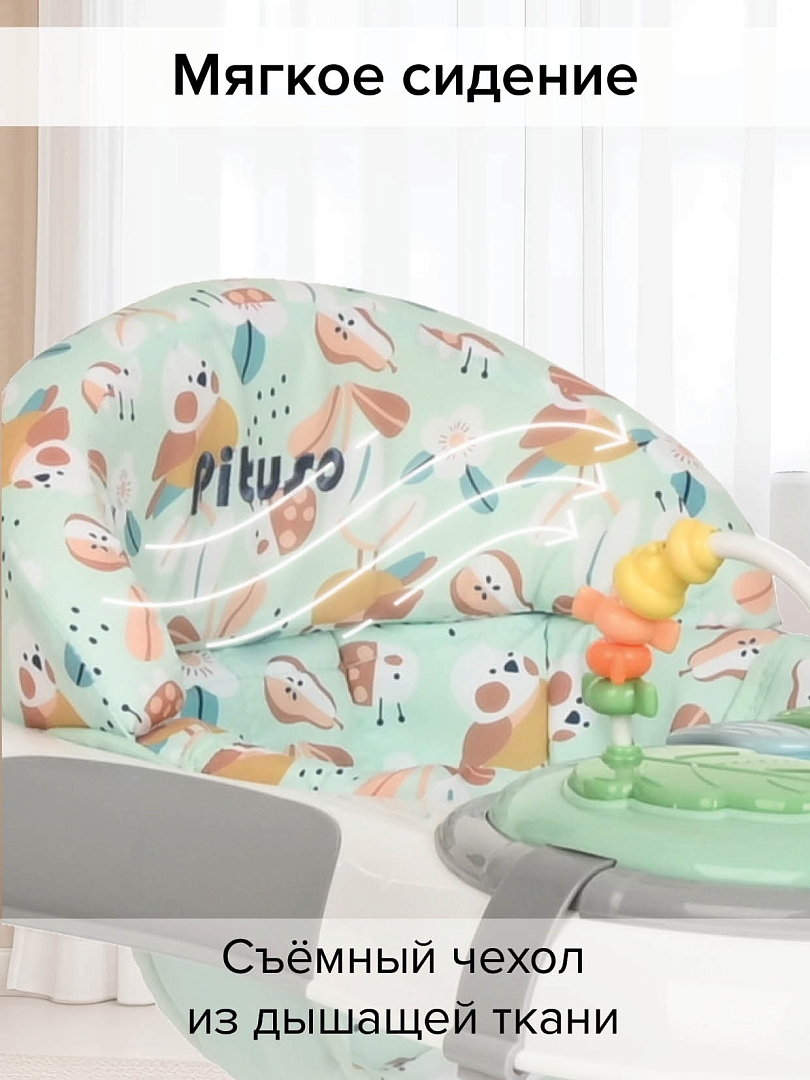 Ходунки Pituso Лесные музыканты Green/Ментол W1123PB8-Green купить — фото 7