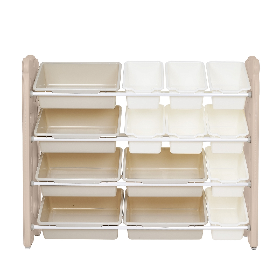 Стеллаж для игрушек с ящиками Pituso Балу,4 яруса 105*33*85 Beige/Бежевый NSNJ-0001-4-5-Beige купить — фото 3
