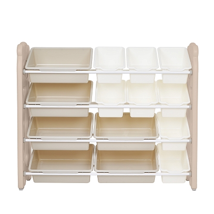 Стеллаж для игрушек с ящиками Pituso Балу,4 яруса 105*33*85 Beige/Бежевый NSNJ-0001-4-5-Beige купить — фото 3
