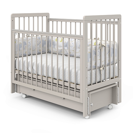 Кровать детская Pituso TINY ящик-маятник/колесо купить — фото 2