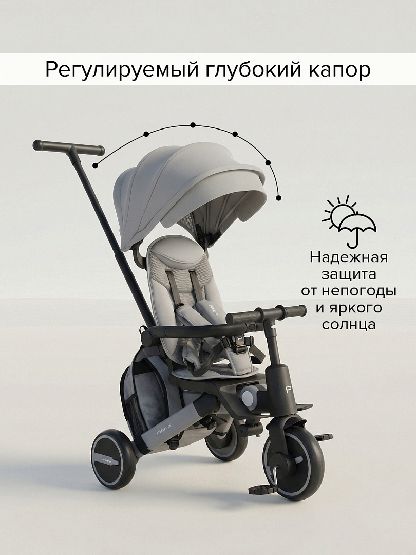Велосипед Pituso трехколесный Leve Pro складной/сумка T8 PLUS купить — фото 25