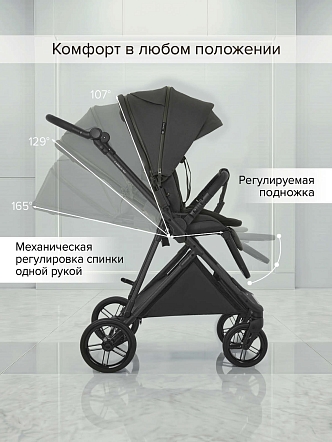 Коляска детская Pituso CARBON RX (прогулочная) X-666 купить — фото 43