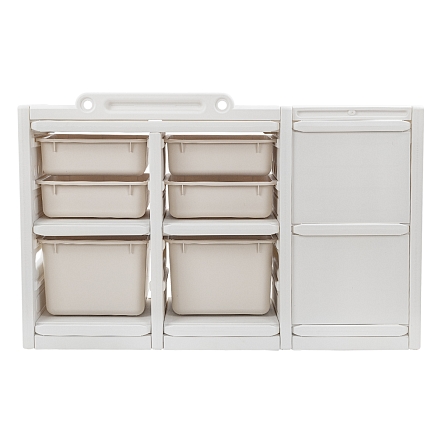 Стеллаж Pituso для игрушек с ящиками Simple Beige/Бежевый YYS806-4-beige купить — фото 5