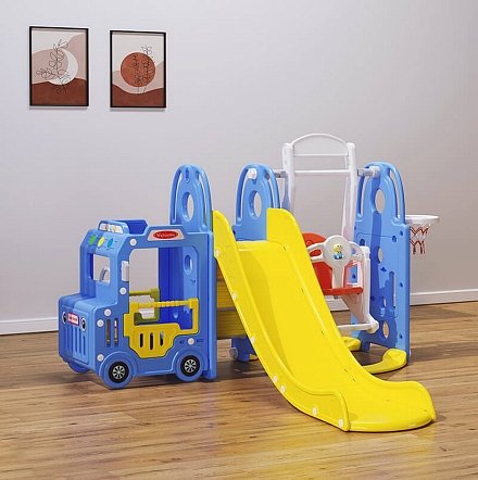 Горка-Комплекс Pituso Cute Truck (горка,качели,баскет.кольцо) UN-BS01 купить — фото 2