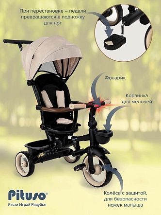 Велосипед Pituso трехколесный Elite Pro HM-618 купить — фото 25