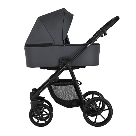 Коляска Pituso 2 в1 Tossa короб+прогулка Кожа/Dark Grey TS/25/4