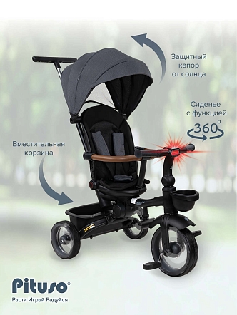 Велосипед Pituso трехколесный Elite Pro HM-618 купить — фото 24