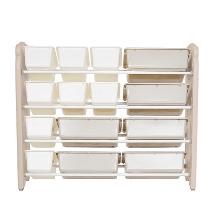 Стеллаж для игрушек с ящиками Pituso Балу,4 яруса 105*33*85 Beige/Бежевый NSNJ-0001-4-5-Beige купить — фото 4
