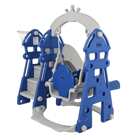 Горка-Комплекс Pituso Замок  горка,качели, звук, баскет.кольцо L-DT купить — фото 7