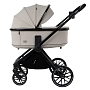 Коляска 2 в1 Pituso Mayla Plus короб+прогулка Beige/Black MPLS/555-Beige