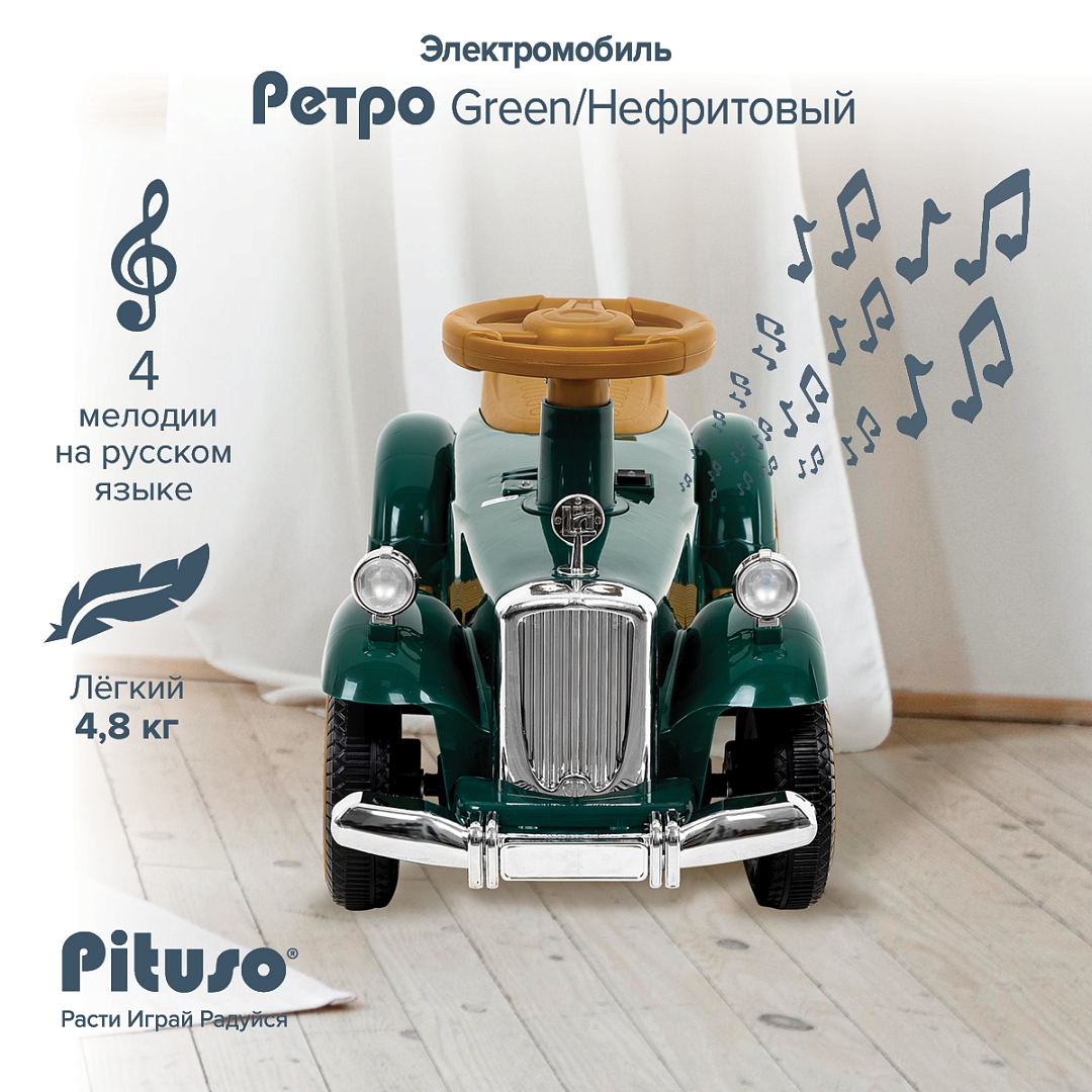 Электроквадроцикл Pituso Ретро 6V/4.5Ah,20W*1 2700003-4P купить — фото 12