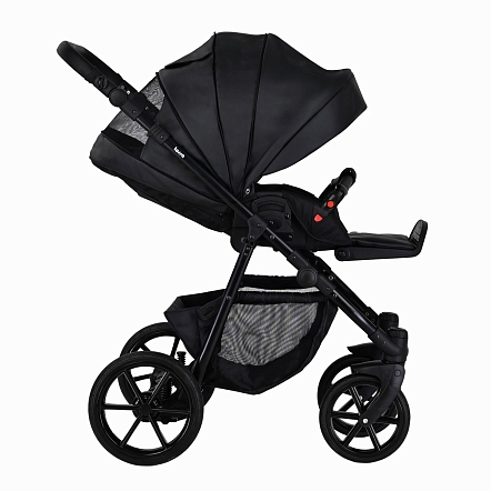 Коляска Pituso 2 в1 Tossa короб+прогулка Кожа/Black TS/25/1