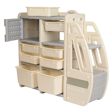 Стеллаж для игрушек Pituso с ящиками Экспресс, Grey/Серый-белый YYT877-grey купить — фото 4