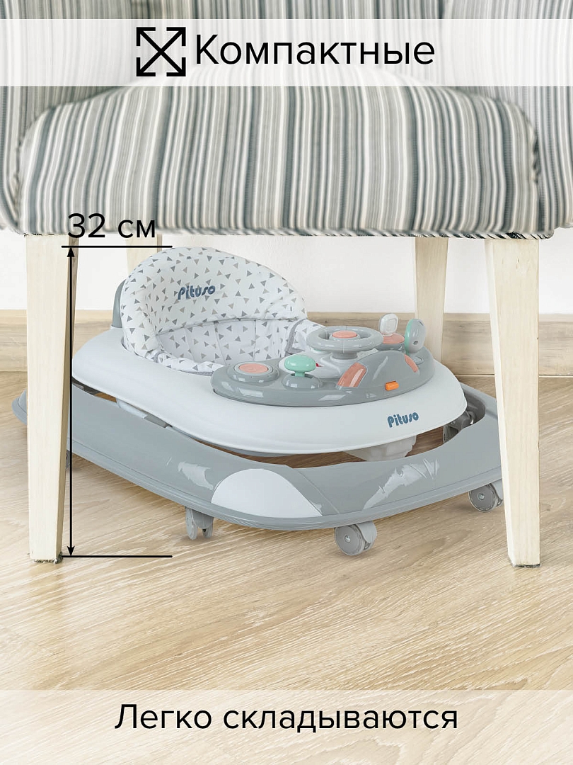 Ходунки Pituso Юный водитель силик.кол,игр муз пан,силик отбойник W1005PB8 купить — фото 19