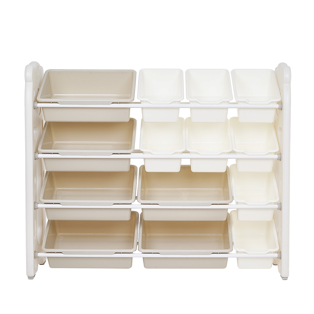 Стеллаж для игрушек с ящиками Pituso Балу,4 яруса 105*33*85 White/Белый NSNJ-0001-1-5-White купить — фото 3