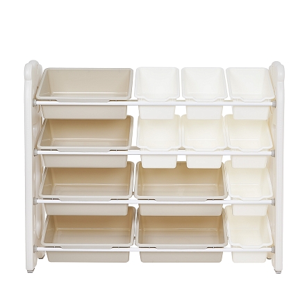 Стеллаж для игрушек с ящиками Pituso Балу,4 яруса 105*33*85 White/Белый NSNJ-0001-1-5-White купить — фото 3
